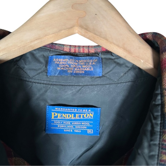 PENDLETON Vintage Plaid Virgin Wool Flannel - Picture 8 of 9